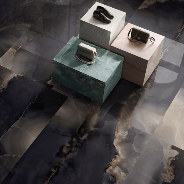 Πλακάκι Tele Di Marmo Onyx Black γυαλιστερό 60x120 cm